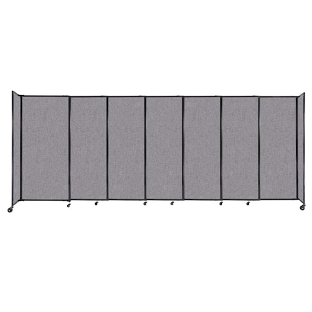 Versare StraightWall Sliding Portable Partition 15'6" x 6' Cloud Gray Fabric 1472708